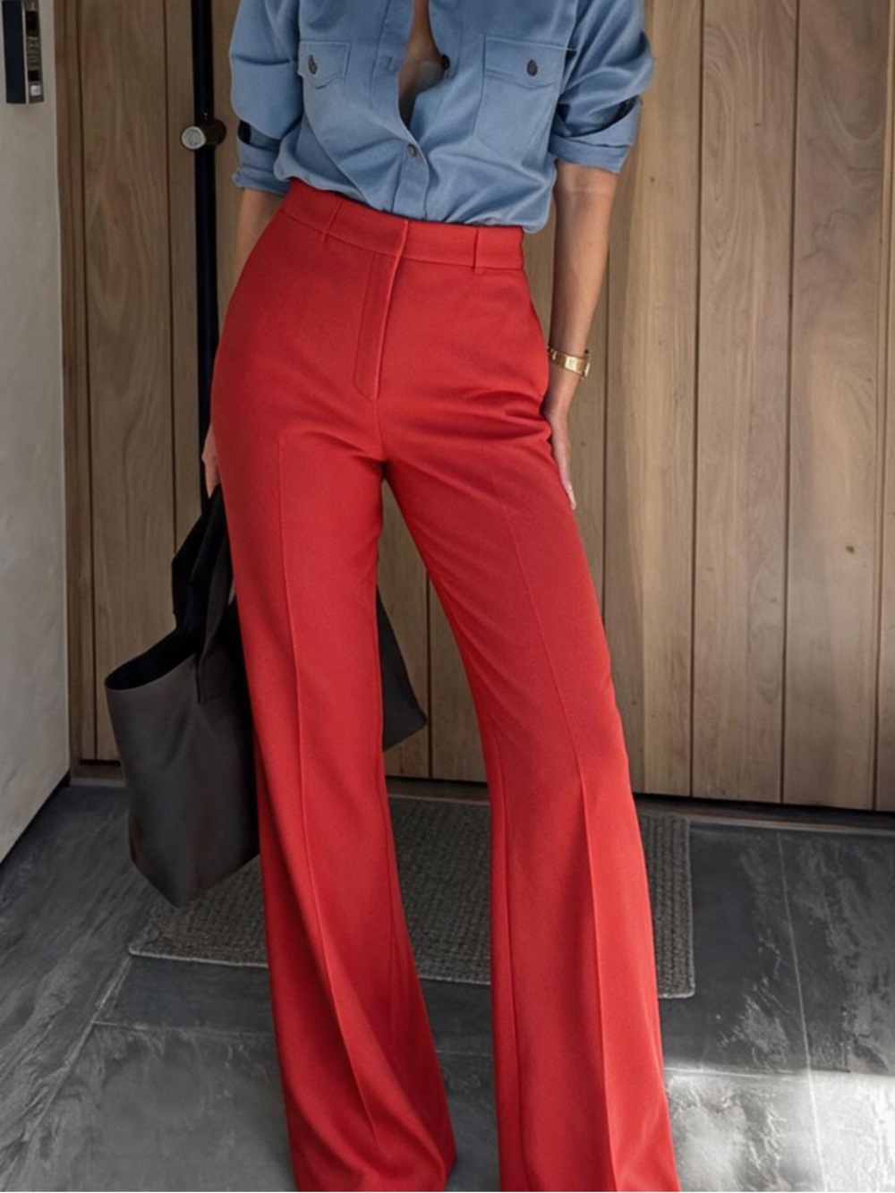 Ann Klein Red Orange Women's Pants